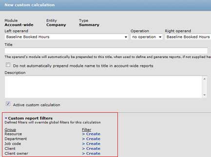 New custom calculation