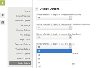 Display Options